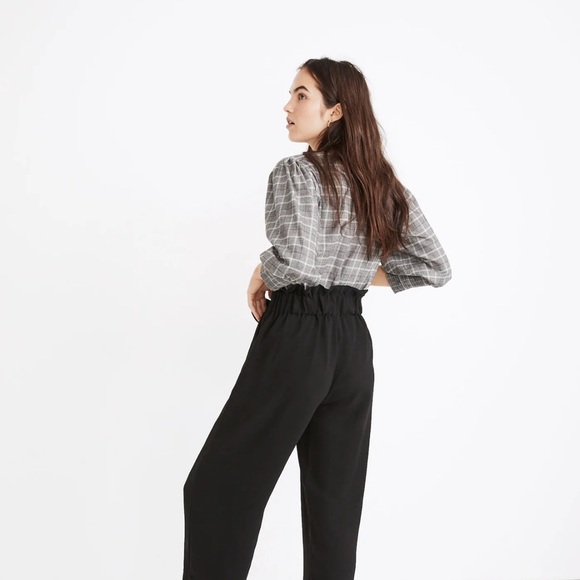 Madewell Tie-Waist Huston Pull-On Crop Pants - Picture 2 of 9